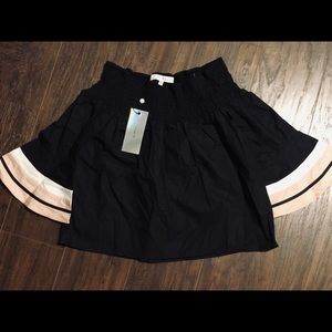 NWT Off the shoulder black cream top